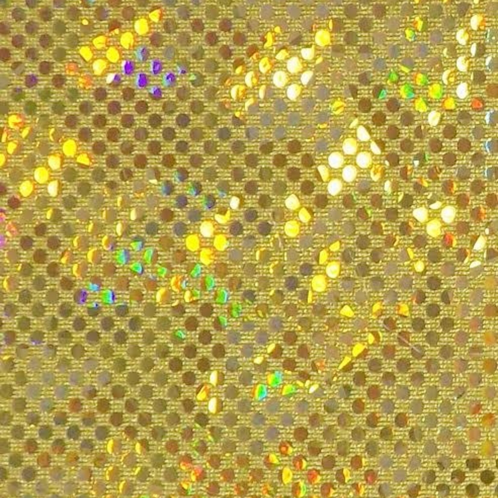 Dot Hologram Nylon Spandex - Gold