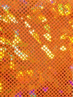 Dot Hologram Nylon Spandex - Orange