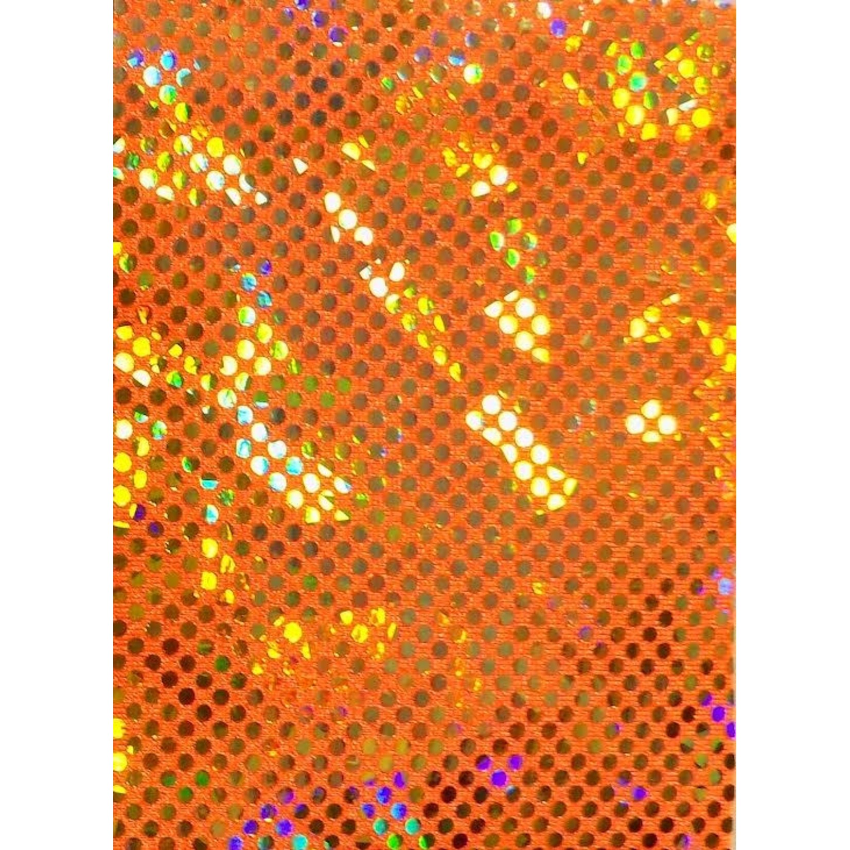 Dot Hologram Nylon Spandex - Orange