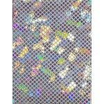 Dot Hologram Nylon Spandex - White/Silver