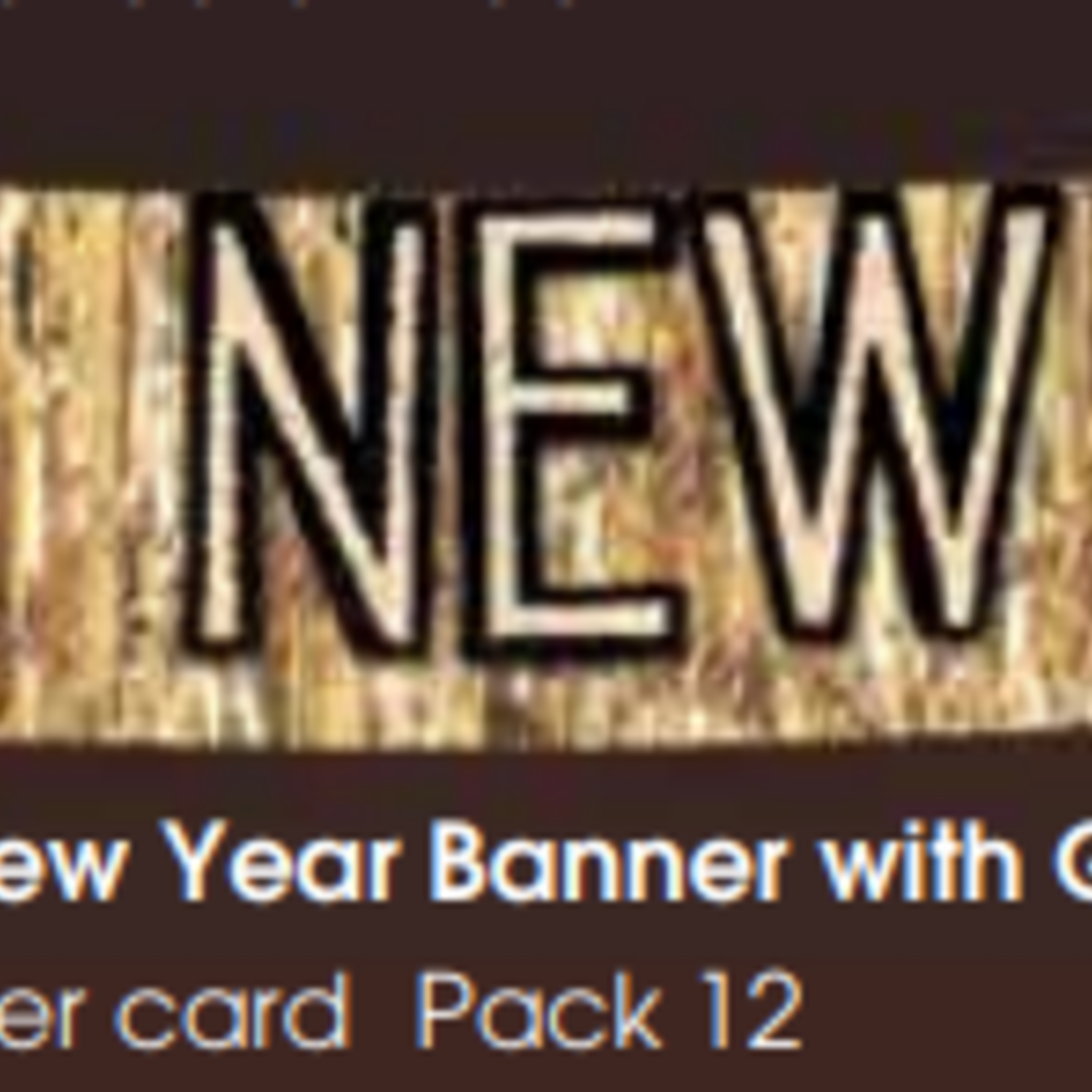 10 x 9 Happy New Year Glitter Banner With Metallic Fringe