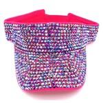 Rhinestone Visors - Hot Pink