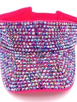 Rhinestone Visors - Hot Pink