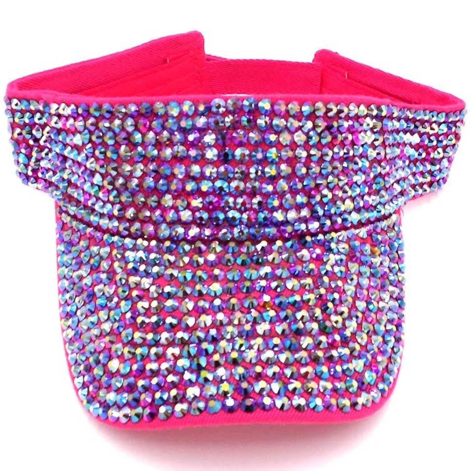 Rhinestone Visors - Hot Pink