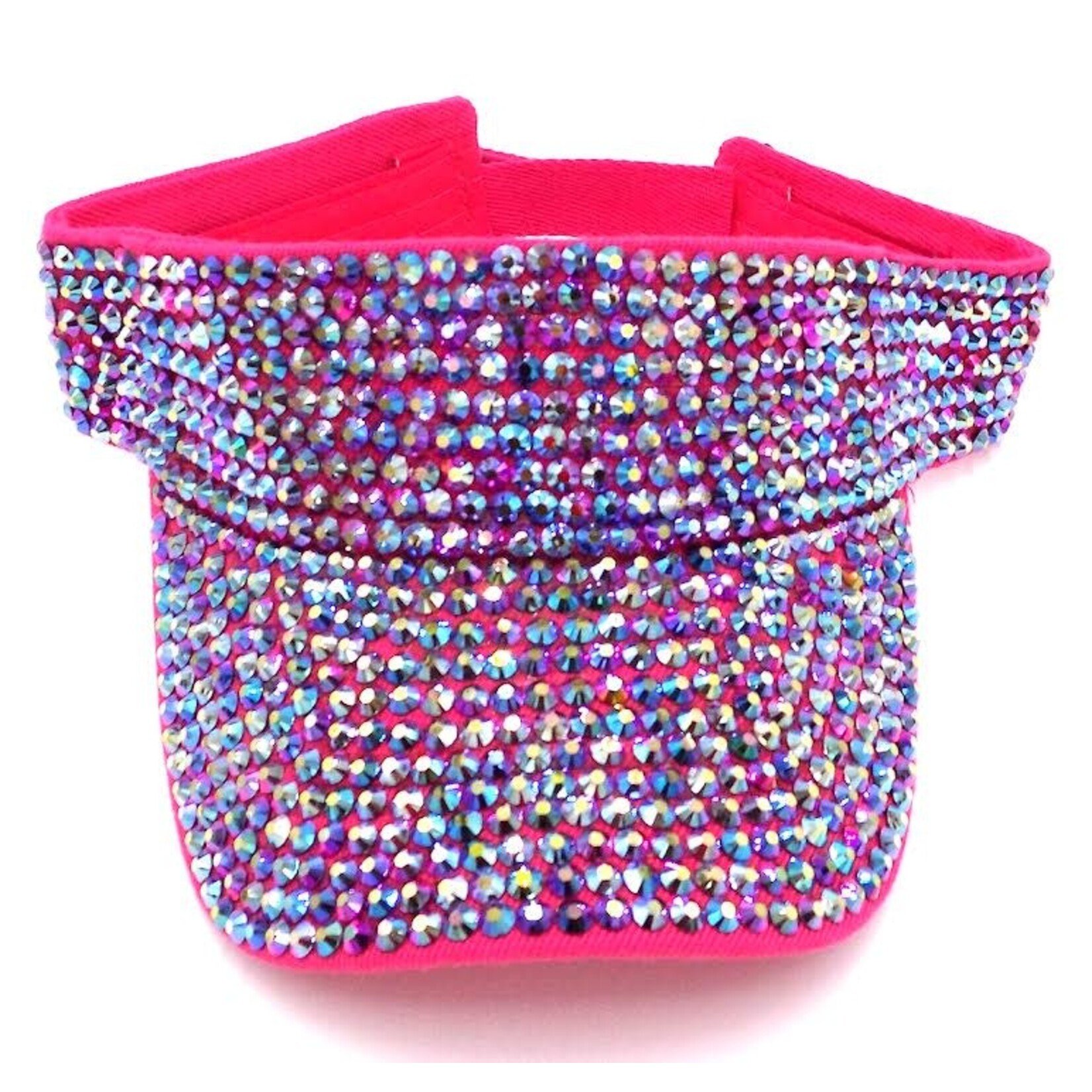 Rhinestone Visors - Hot Pink
