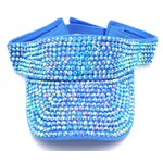Rhinestone Visors - Light Blue