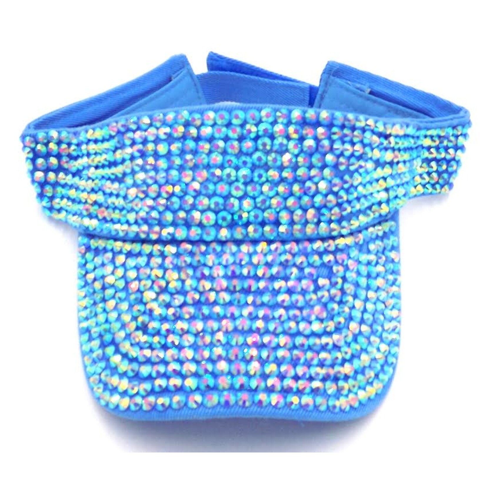 Rhinestone Visors - Light Blue