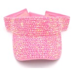 Rhinestone Visors - Light Pink