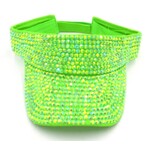 Rhinestone Visors - Neon Green