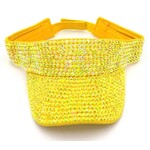 Rhinestone Visors - Yellow