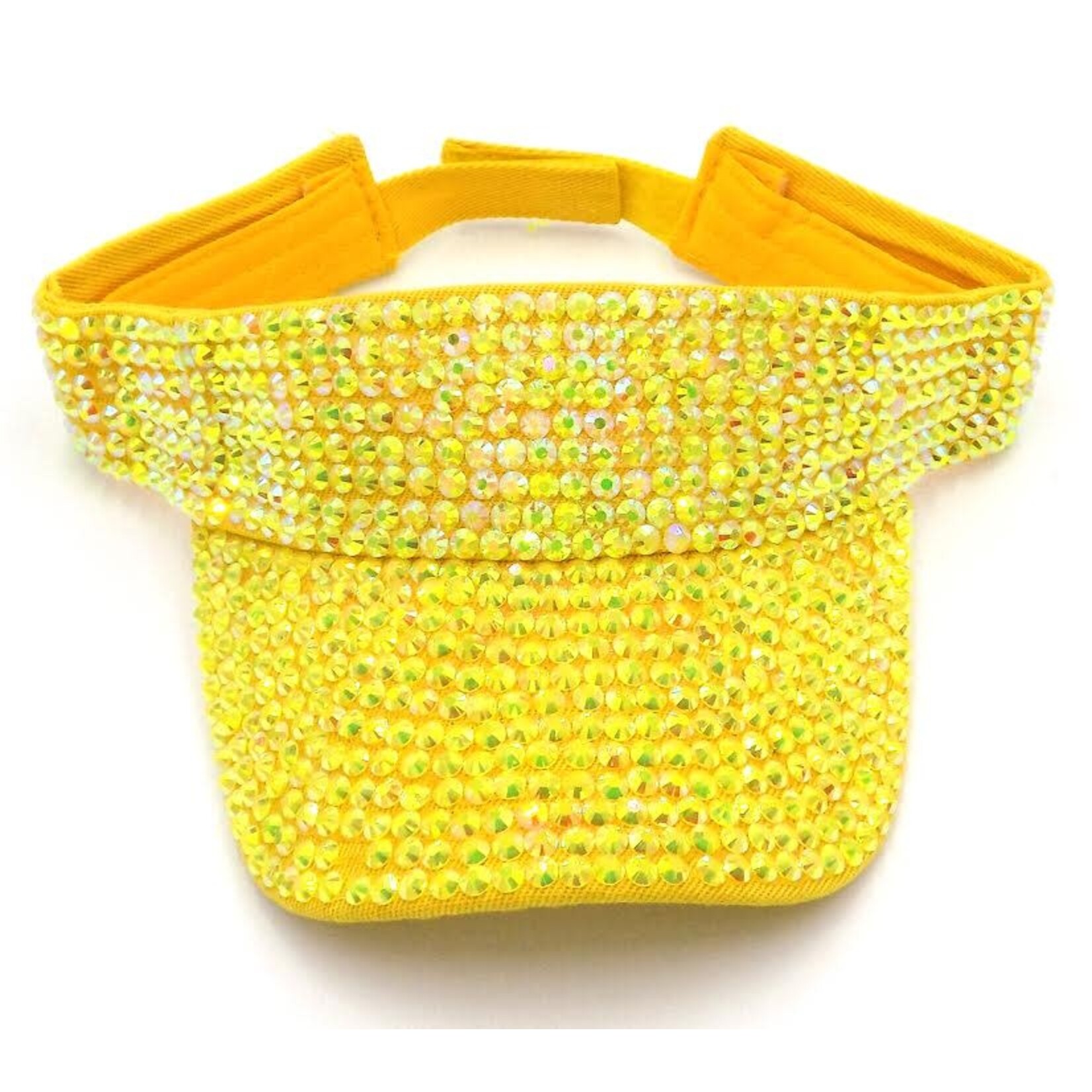 Rhinestone Visors - Yellow