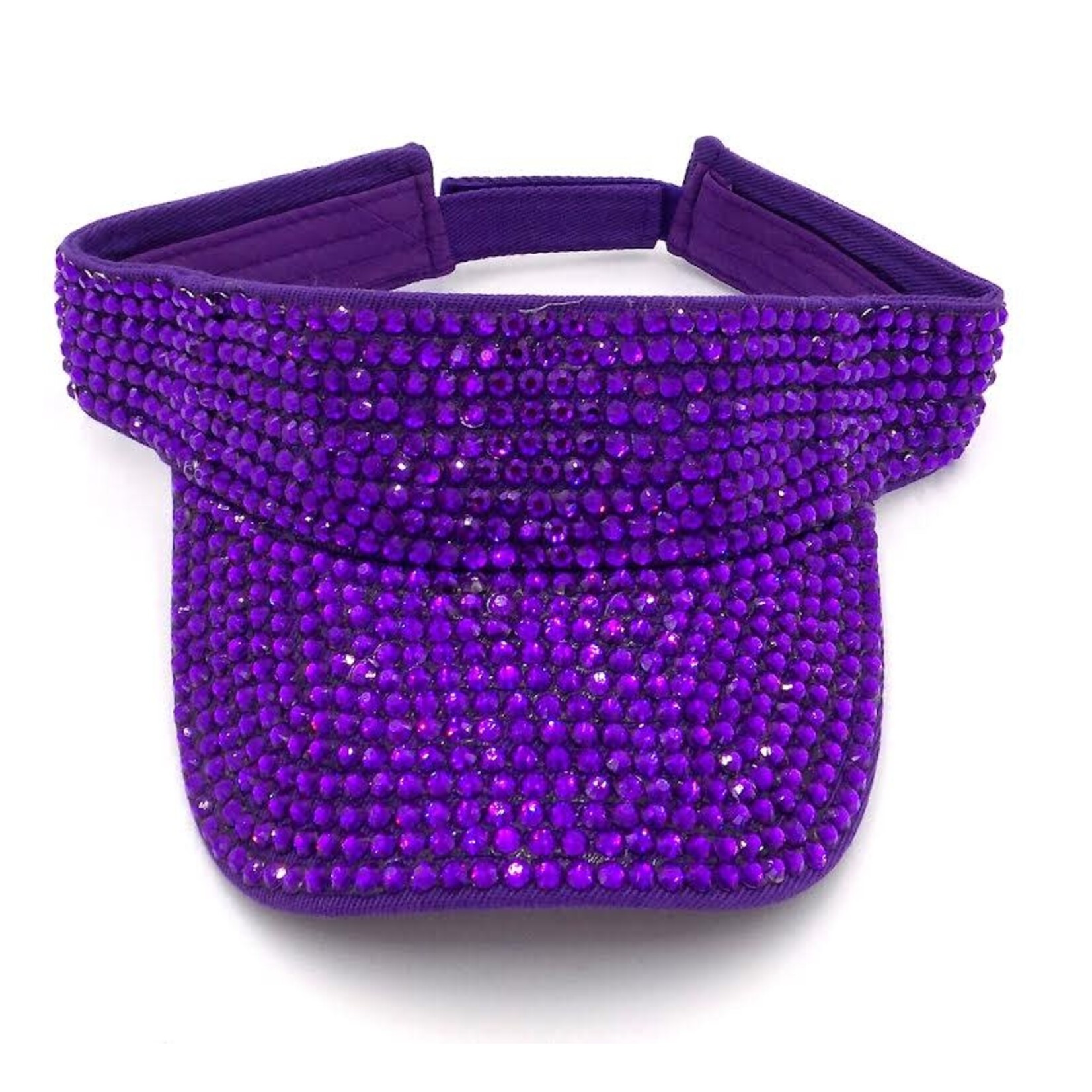 Rhinestone Visors - Purple/Purple