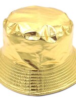 Metallic Bucket Hat - Gold