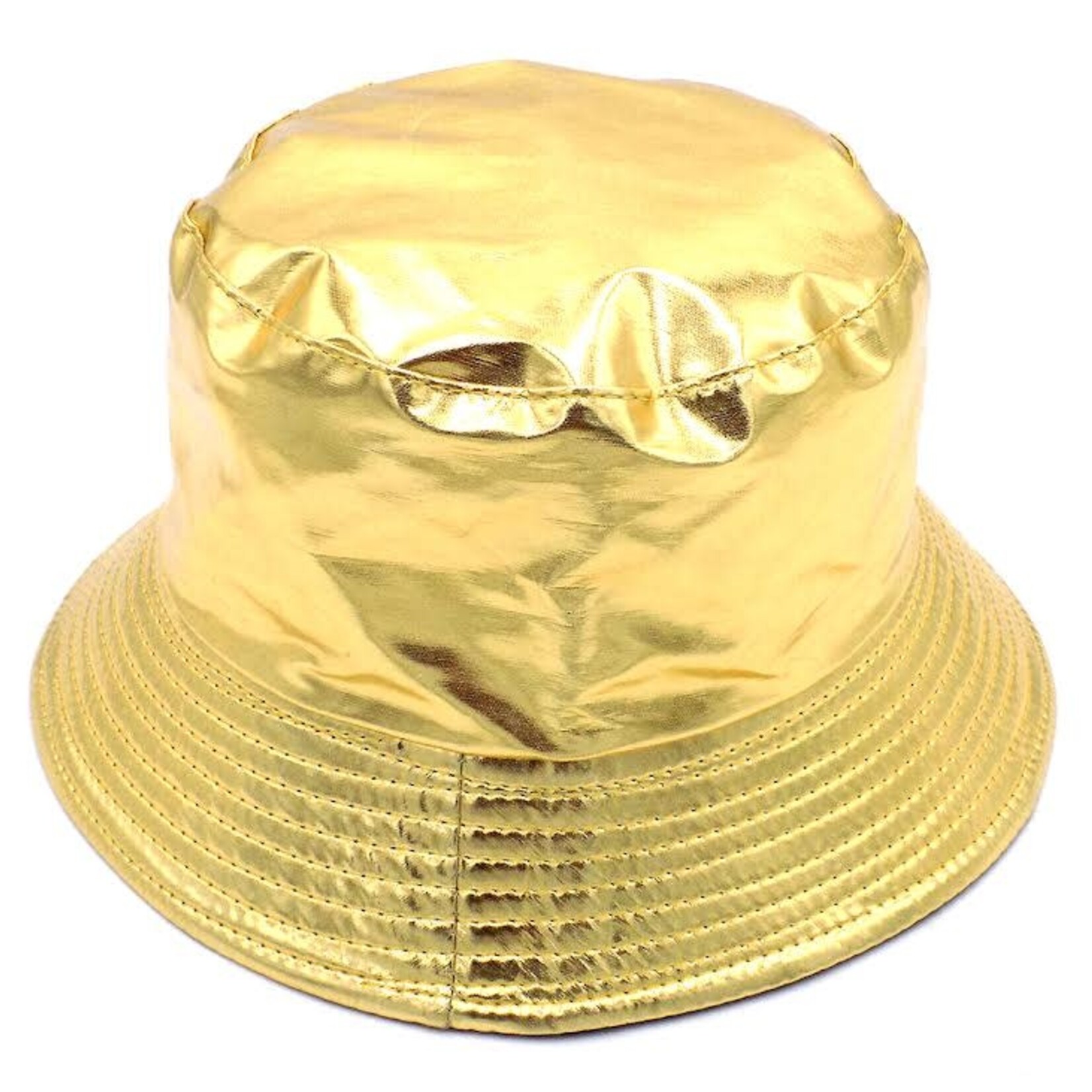 Metallic Bucket Hat - Gold