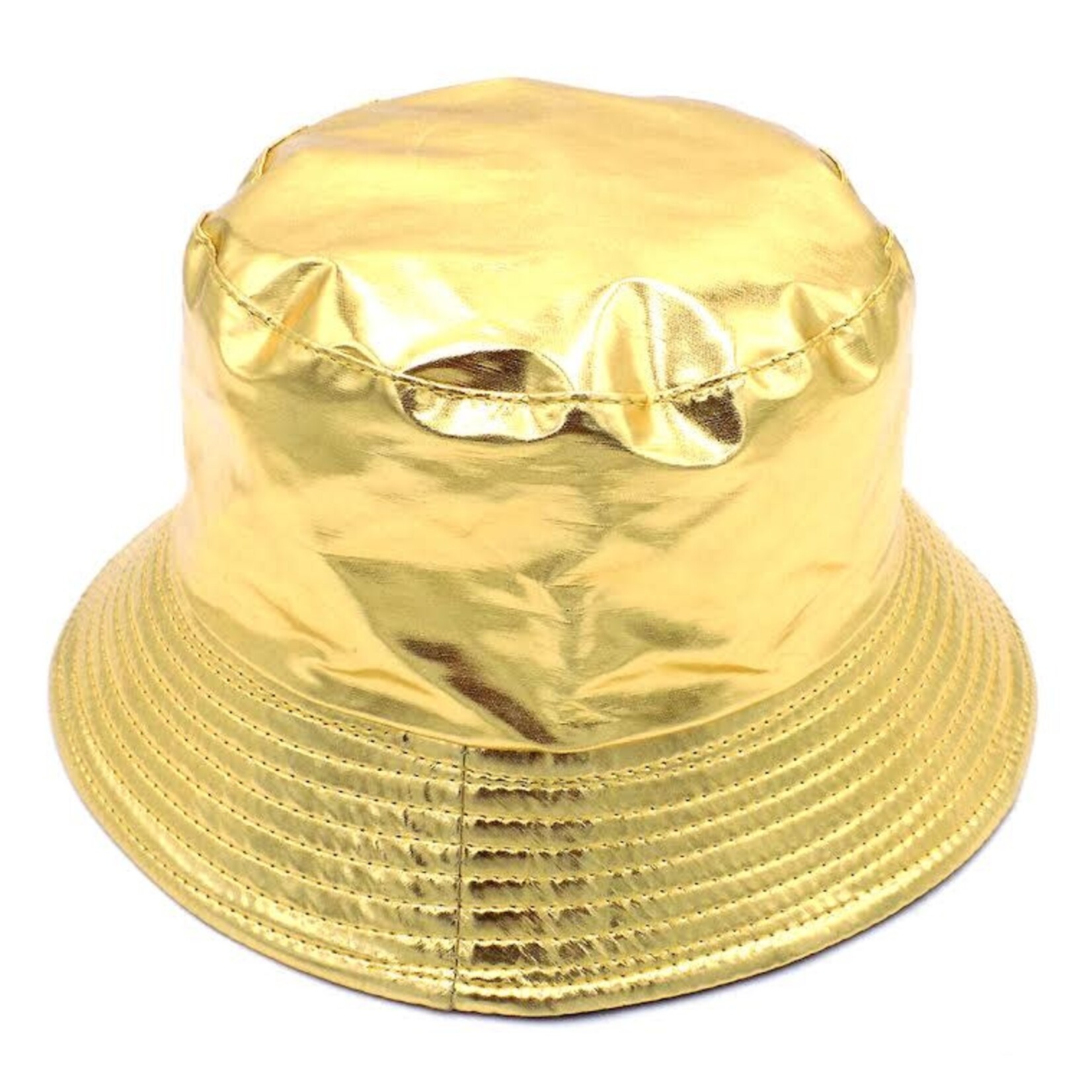 Metallic Bucket Hat - Gold