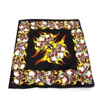 Bandana Patterned 3 Skulls With Flames
