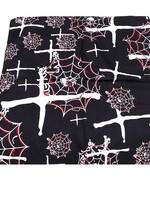 Bandana Patterned Skull With Spider Web