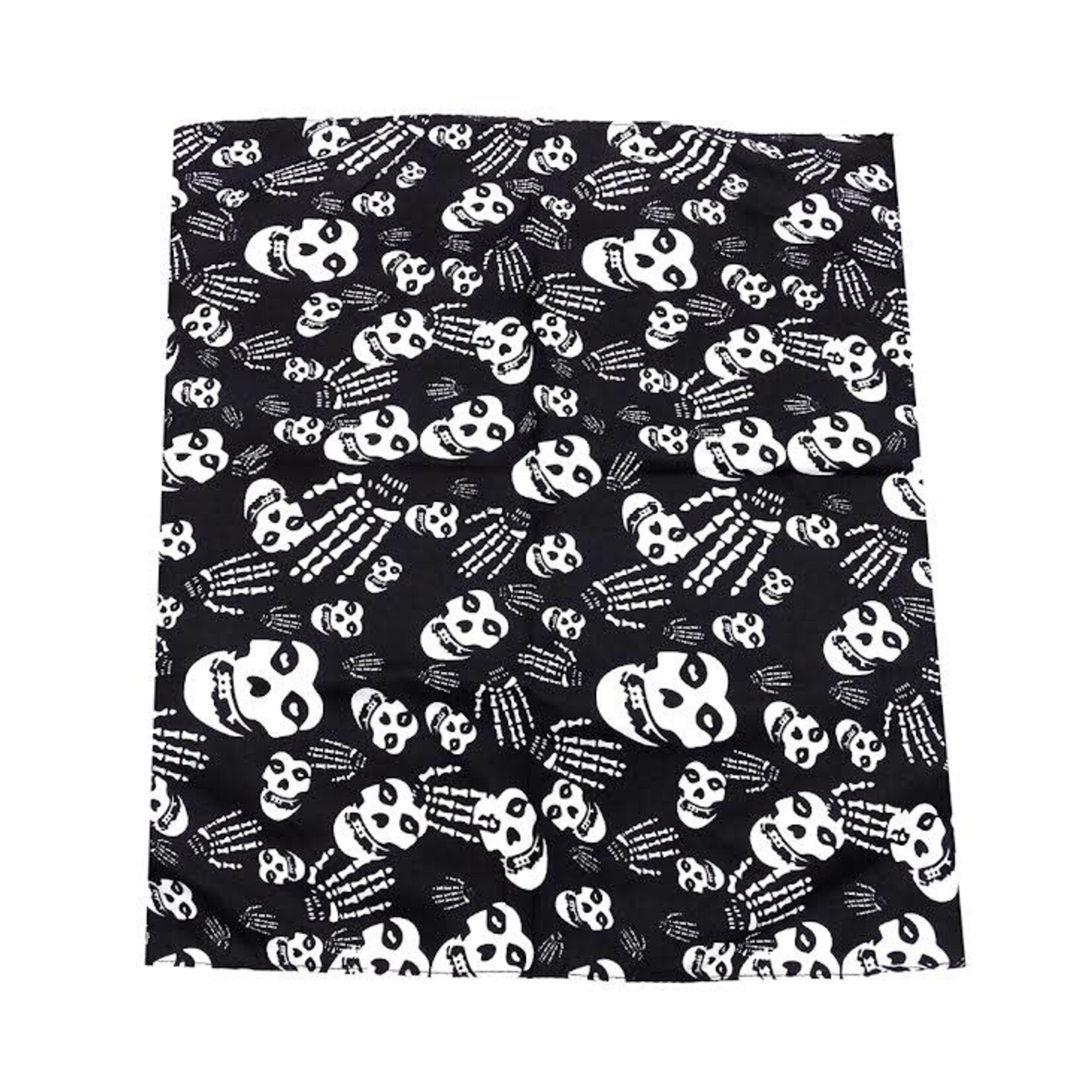 Bandana Patterned Skull With Hands