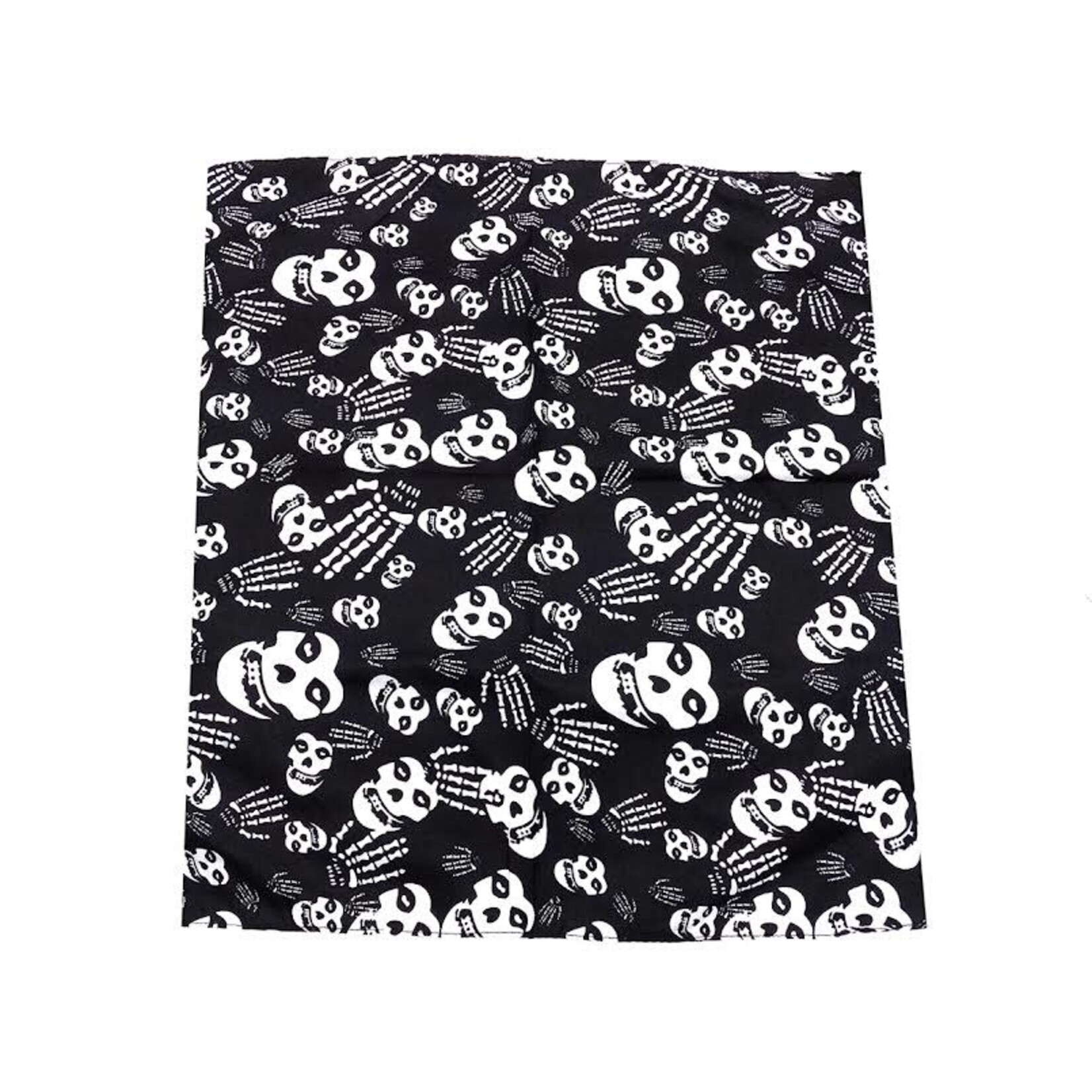 Bandana Patterned Skull With Hands