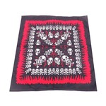 Bandana Patterned Skull with Flame Border