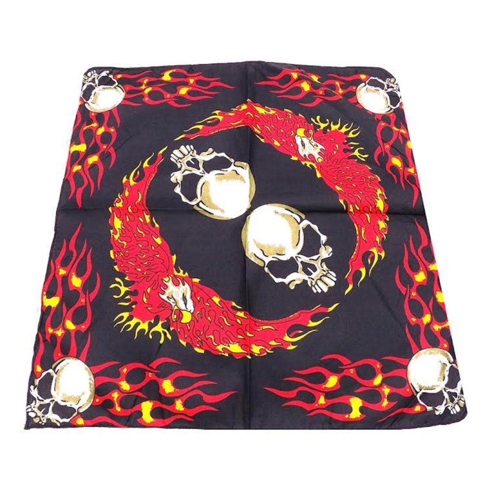 Bandana Patterned Skull with Phoenix