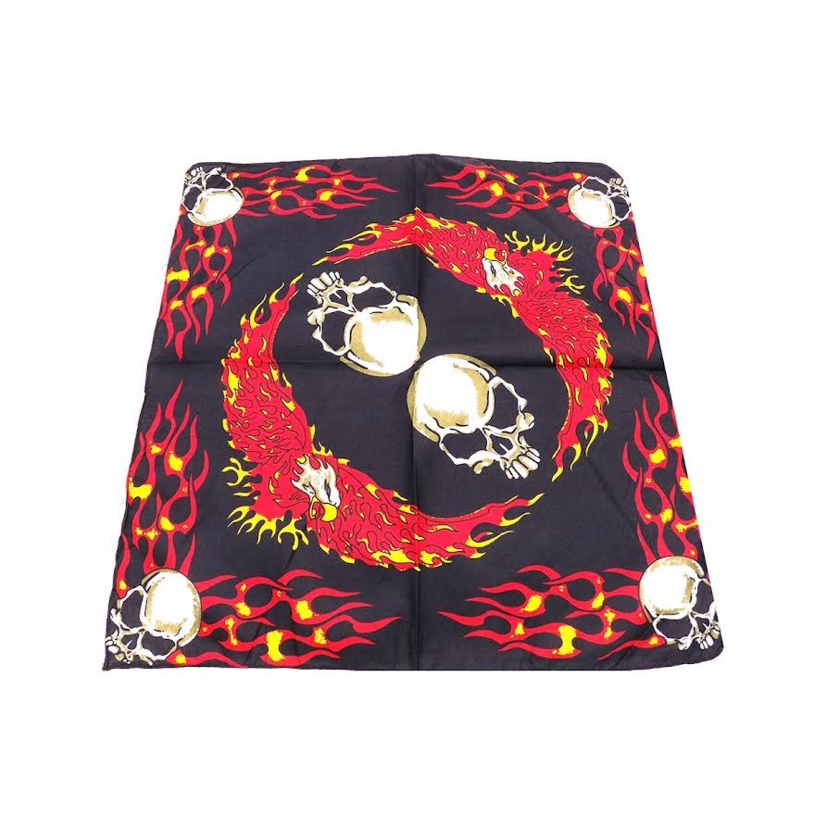 Bandana Patterned Skull with Phoenix