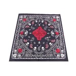 Bandana Patterned Skull with Roses