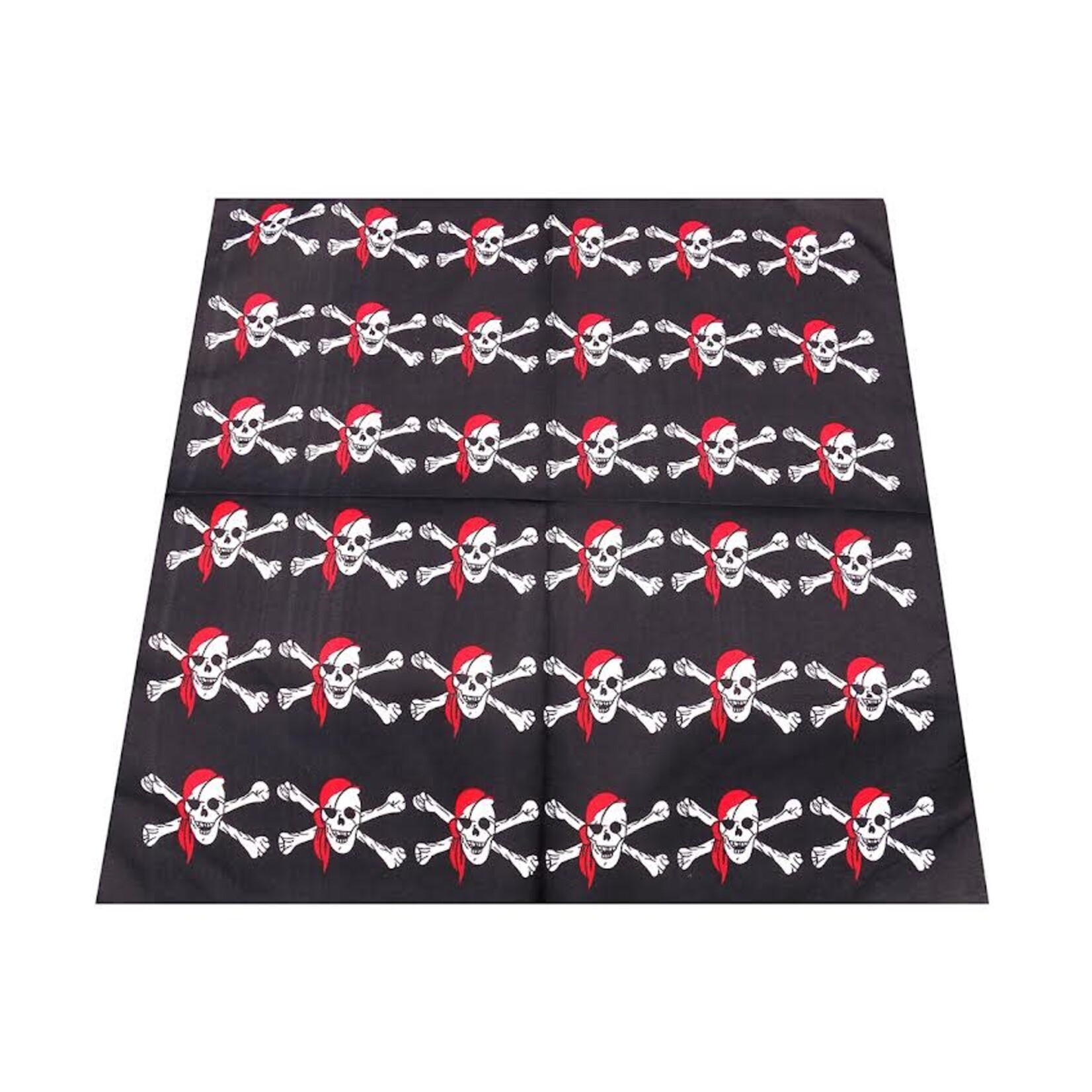 Bandana Patterned Tile Skull