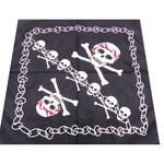 Bandana Patterned Skull with Chain-Link Border