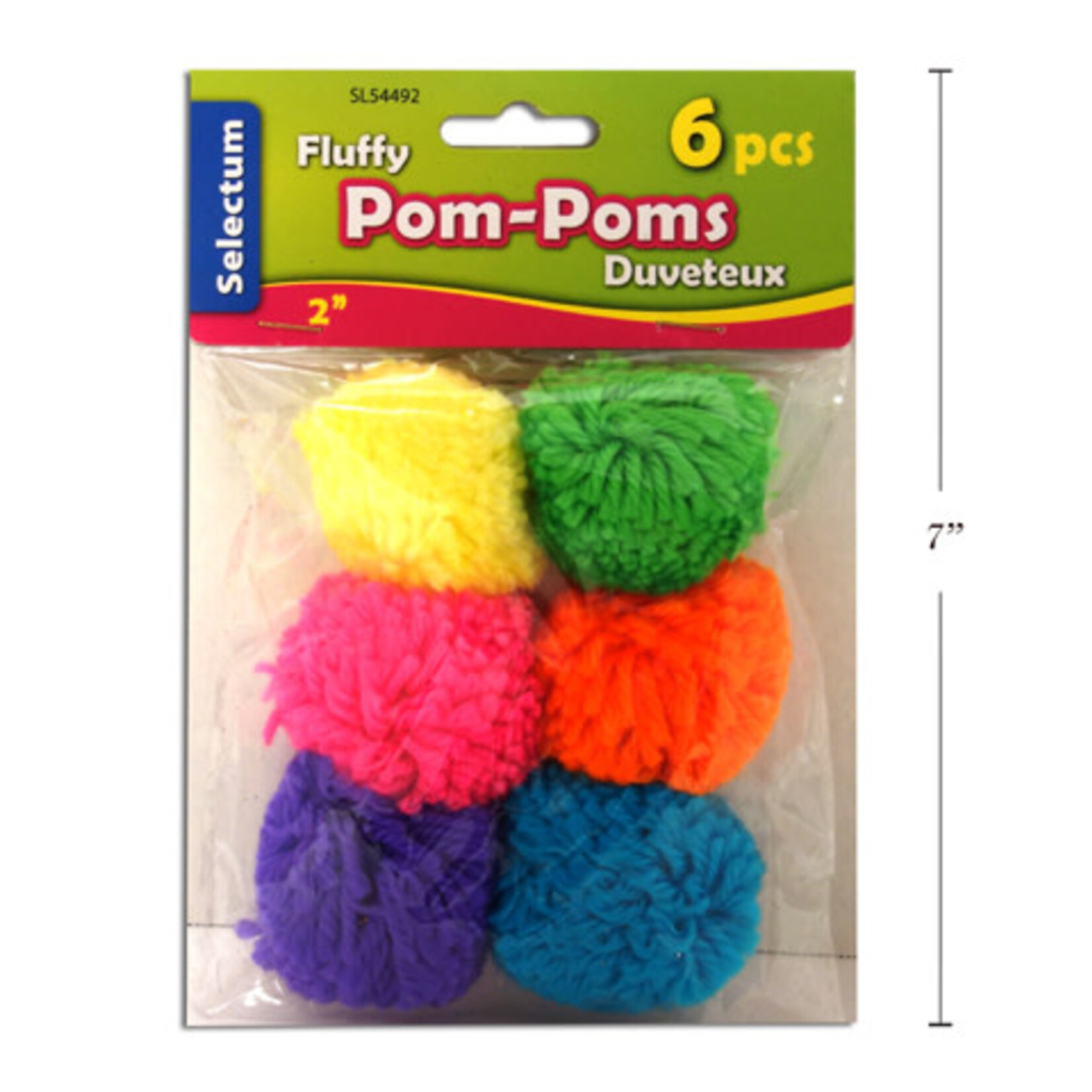 Selectum Fluffy Pom Poms 'Brites' 2" 6/Pk