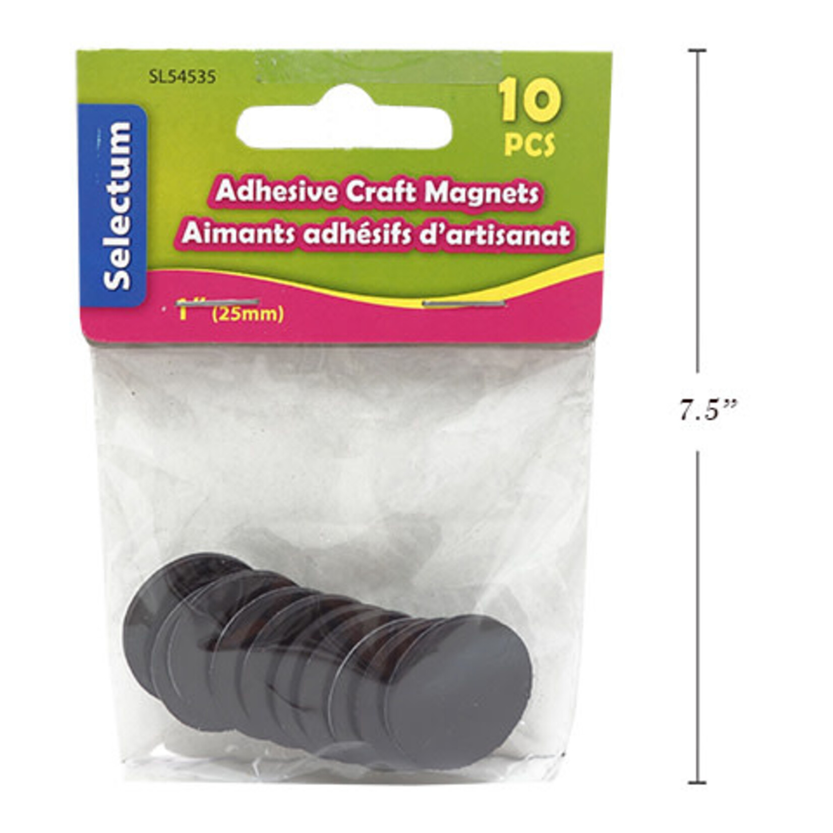 Round Adhesive Craft Magnets 1" (25mm) 10/Pk