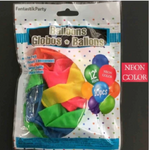 Helium Balloons 12" 10ct - Neon Assorted