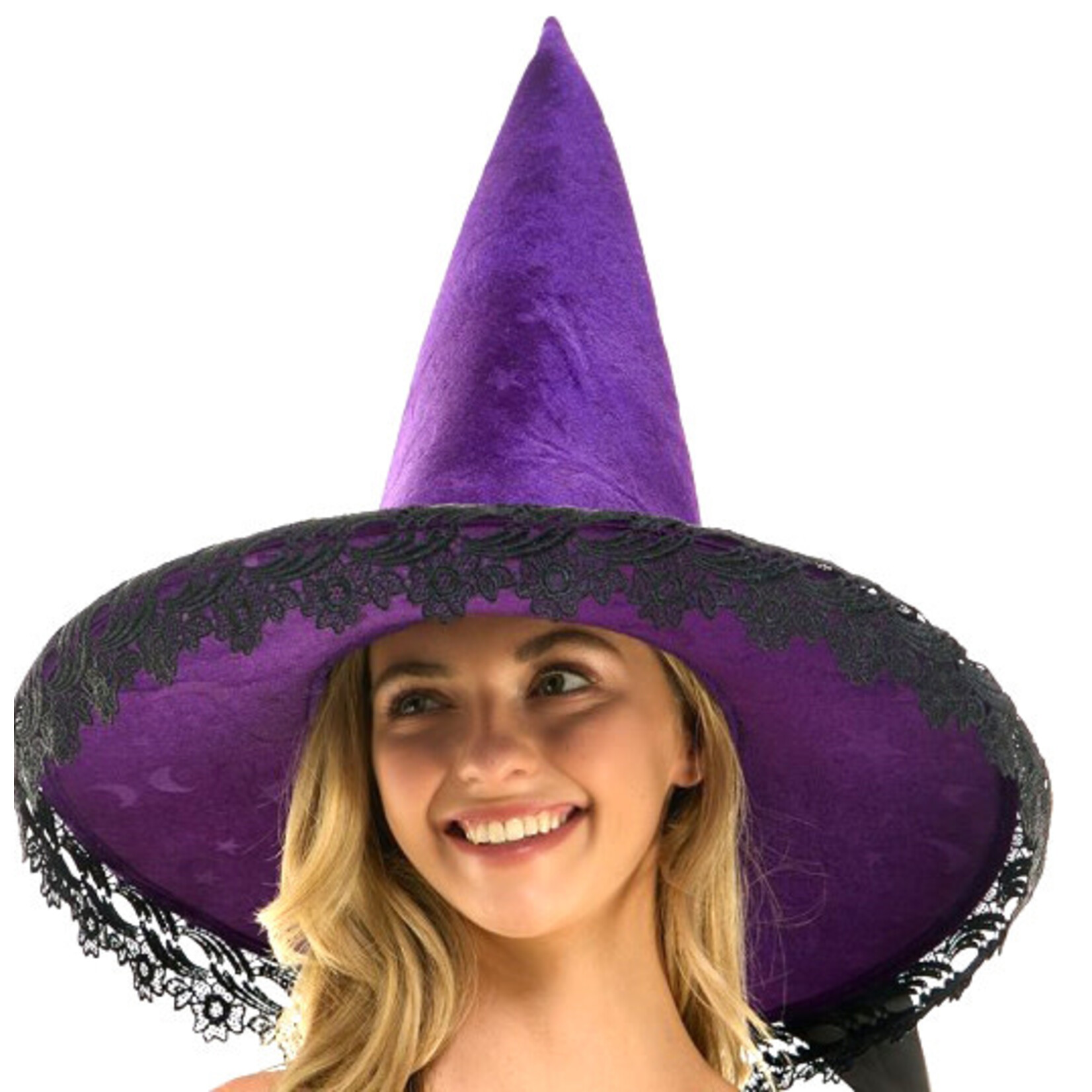 Black Lace Witch Hat -