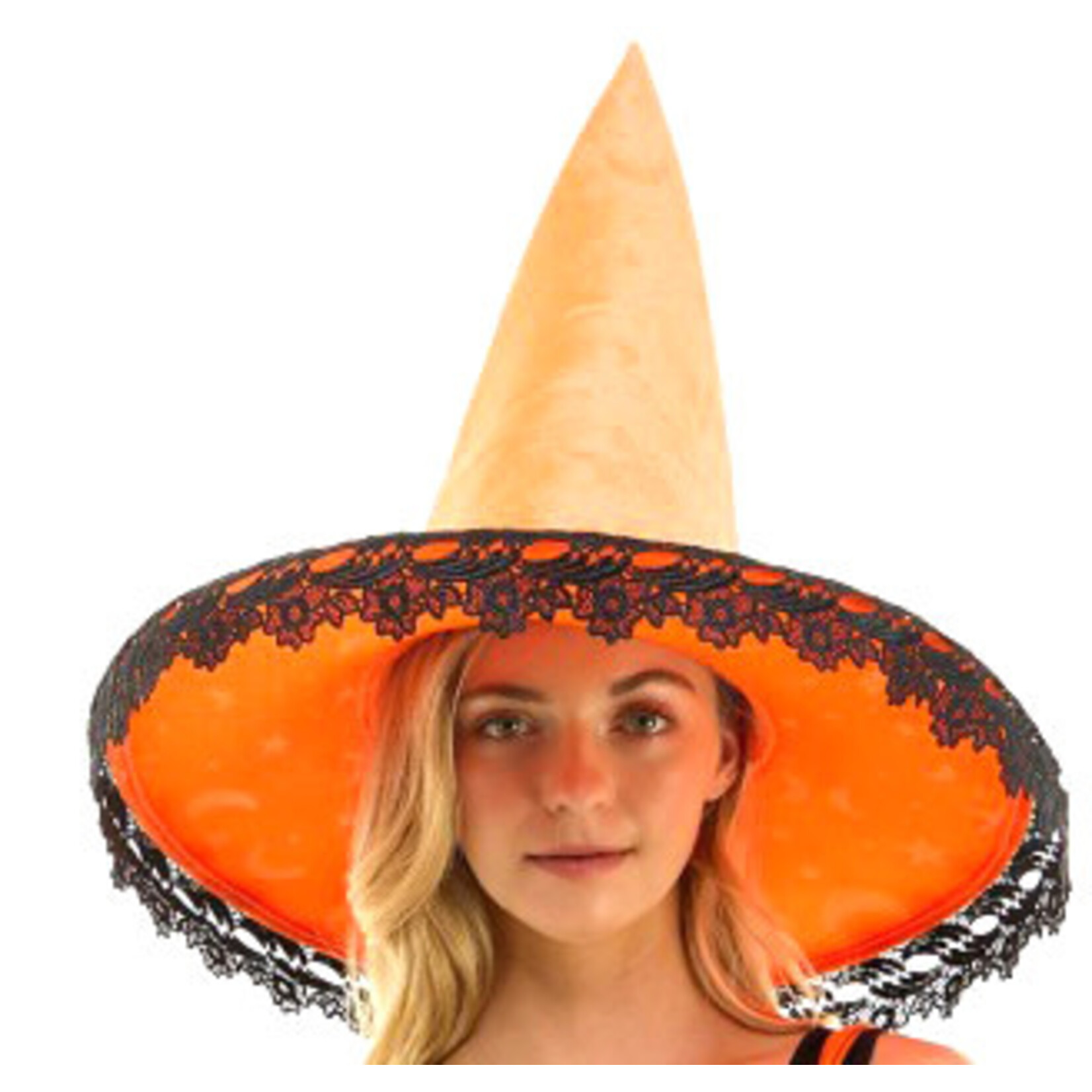 Black Lace Witch Hat -