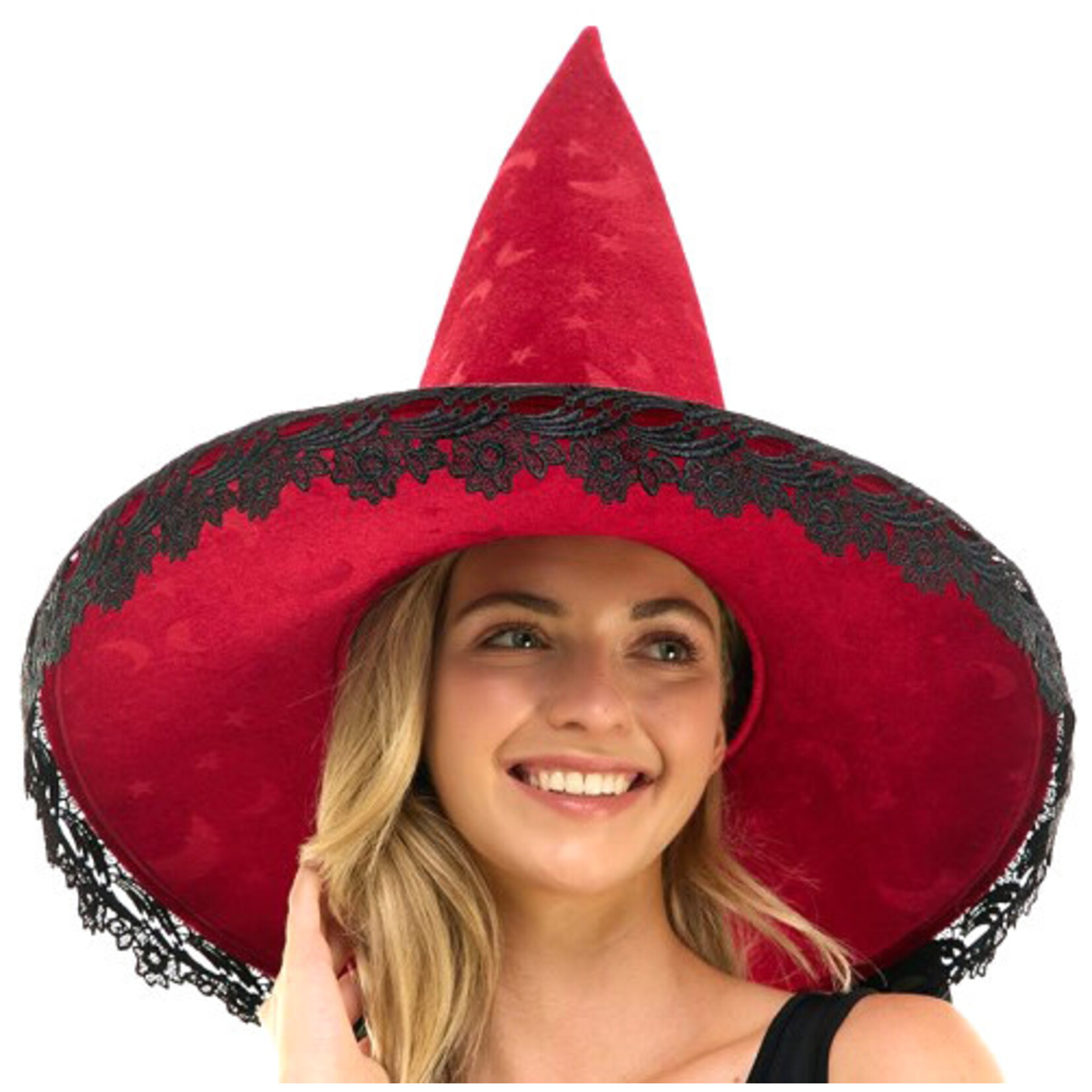 Black Lace Witch Hat -