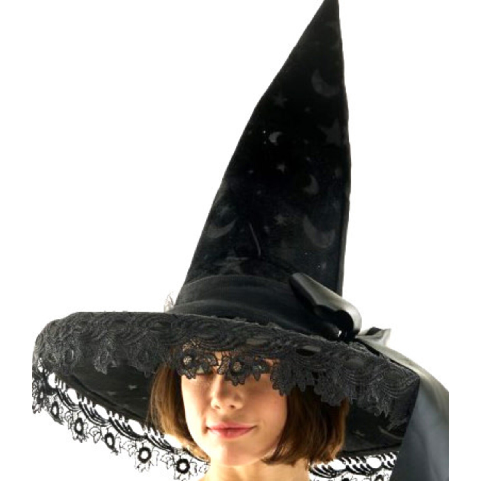 Black Lace Witch Hat -