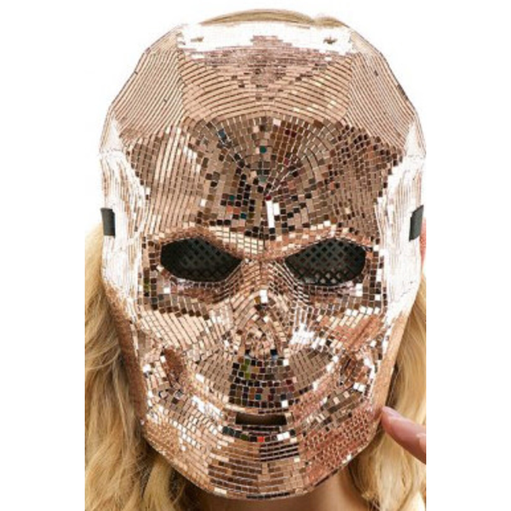 Mirror Skull Mask - Rose Gold
