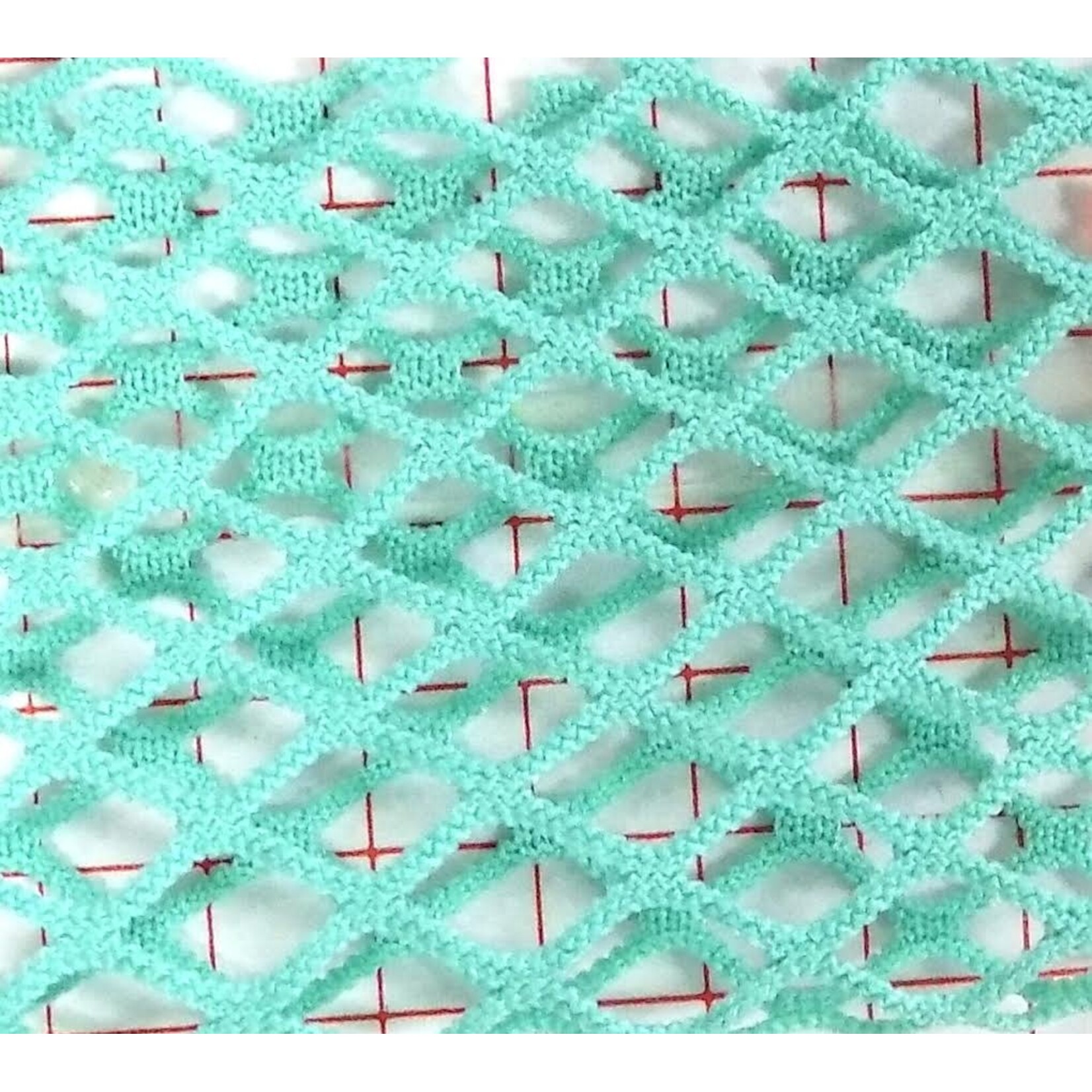 Diamond Fishnet Solid - Light Teal