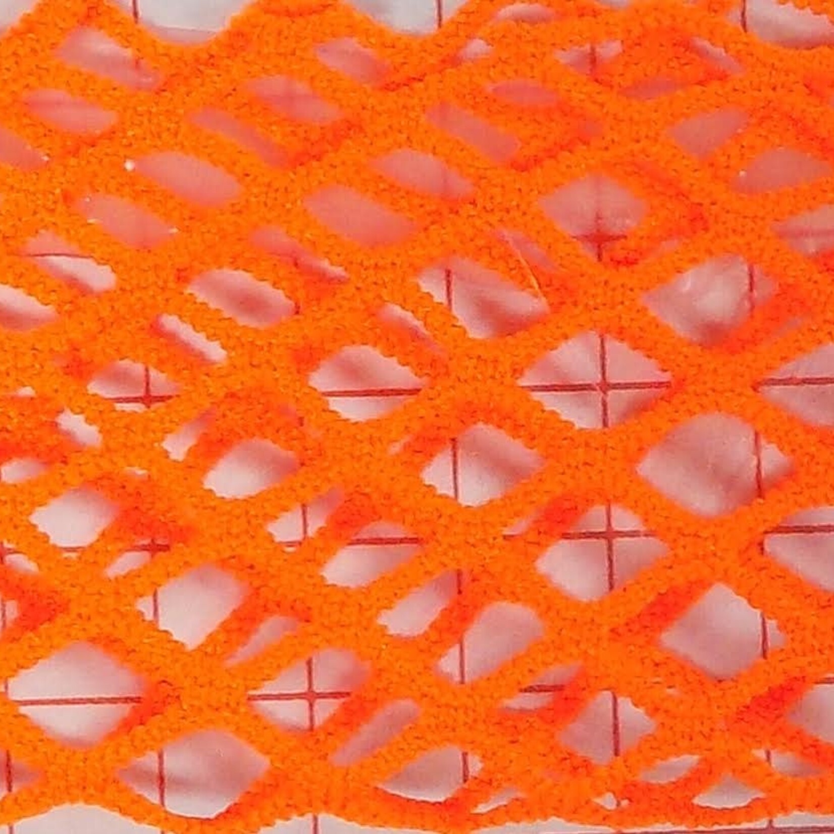Diamond Fishnet Solid - Neon Orange