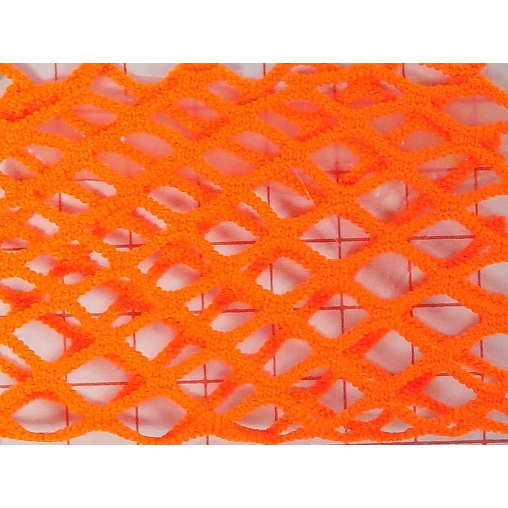 Diamond Fishnet Solid - Neon Orange
