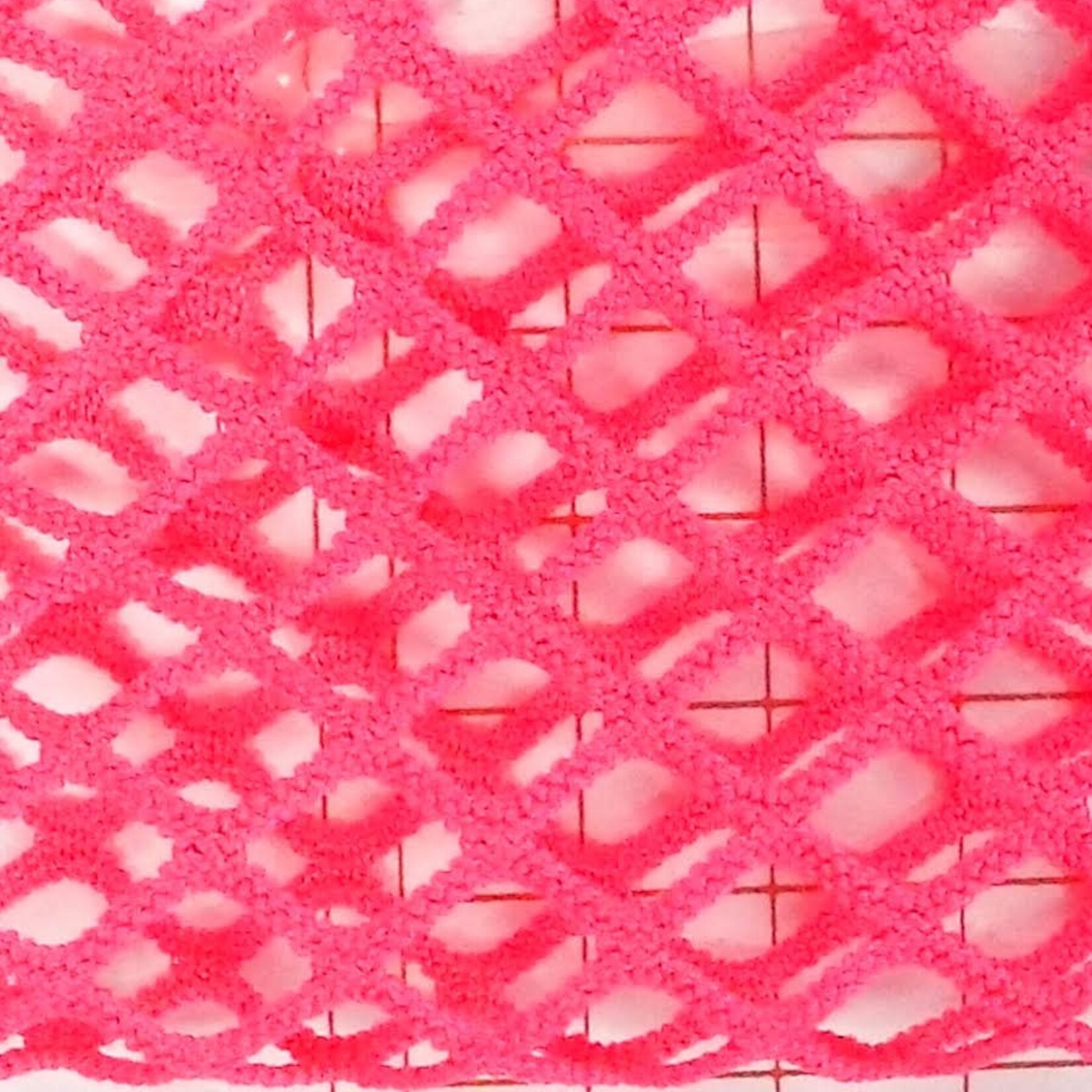 Diamond Fishnet Solid - Neon Pink