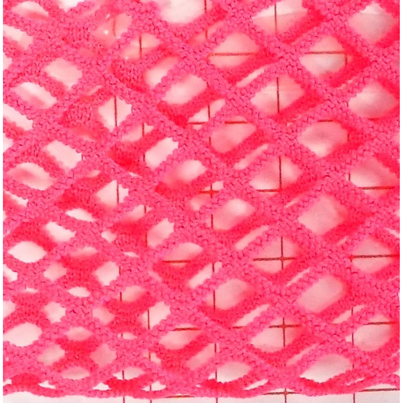 Diamond Fishnet Solid - Neon Pink