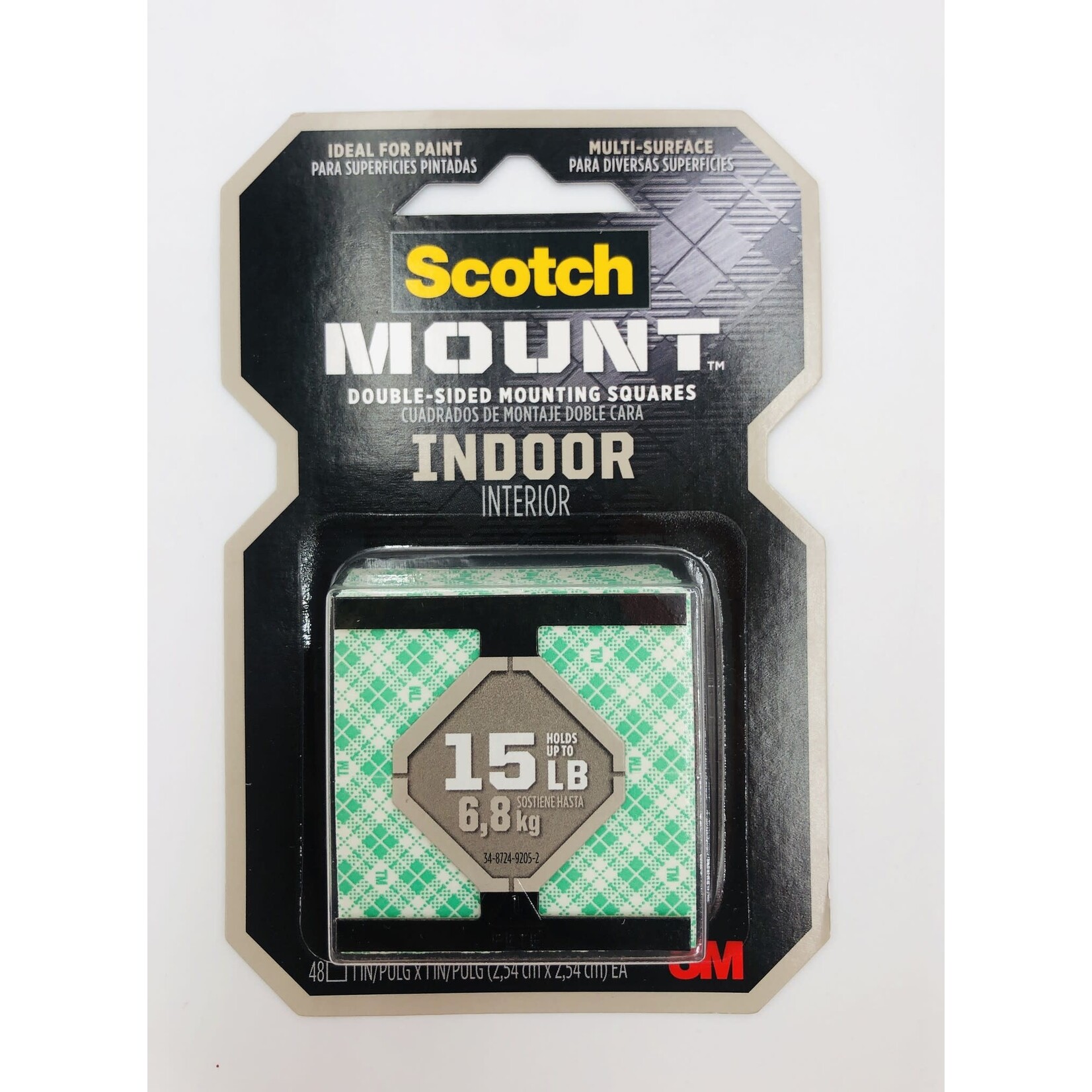 Scotch Mounting Tape Indoor Squares 48 Squares 15lb
