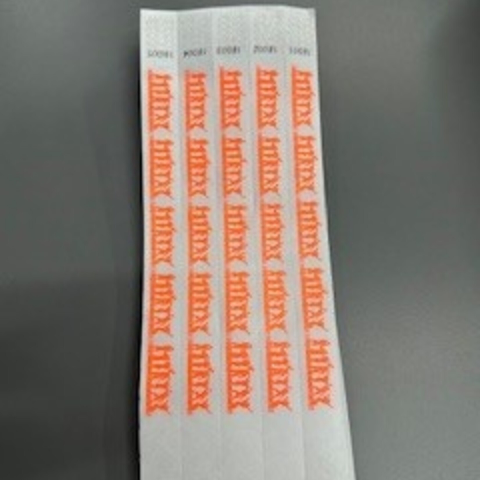 ID Wristbands Bands Tyvek (Paper) 3/4 Inch Dancing Disco Neon Orange