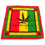 Bandana Patterned  Black Ganja Leaf
