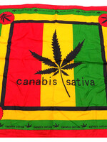 Bandana Patterned  Black Ganja Leaf