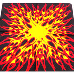 Bandana Patterned Flames -  Red and Yellow