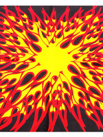 Bandana Patterned Flames -  Red and Yellow