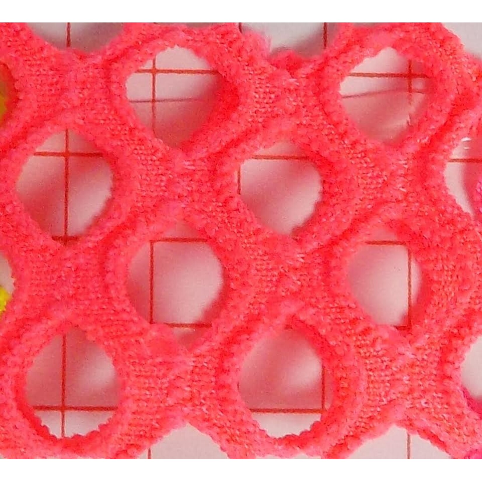 Polyester Spandex 4-Way Mesh - Coral