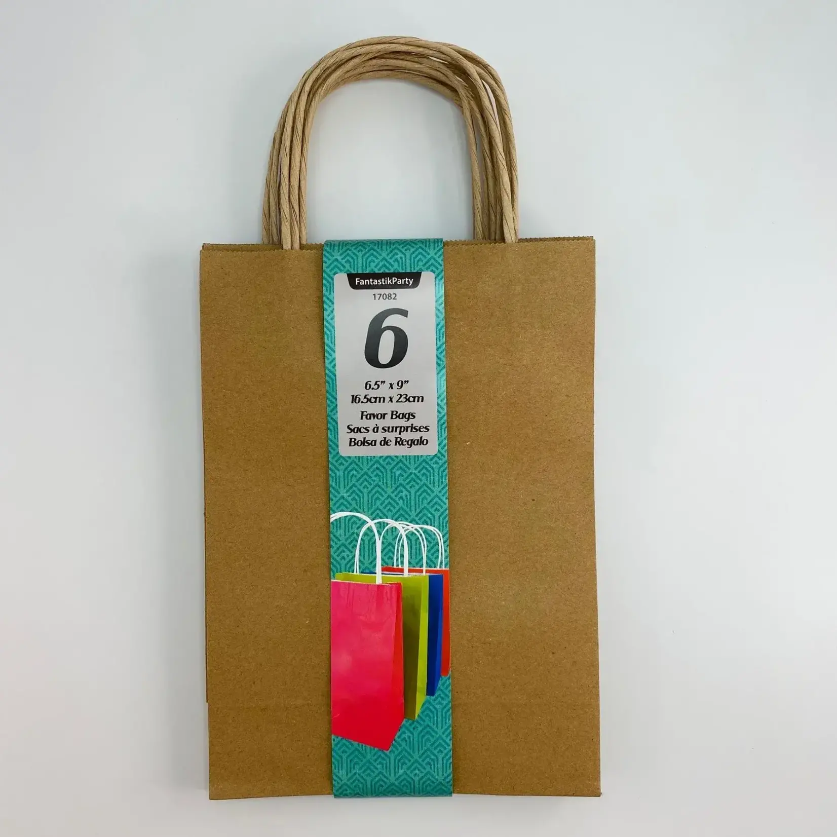 Fantastik Party Kraft Favor Bags 6CT (6.5" x 9") - Natural